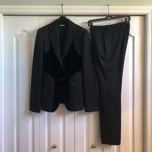 Alexander McQueen black tuxedo jacket & pants